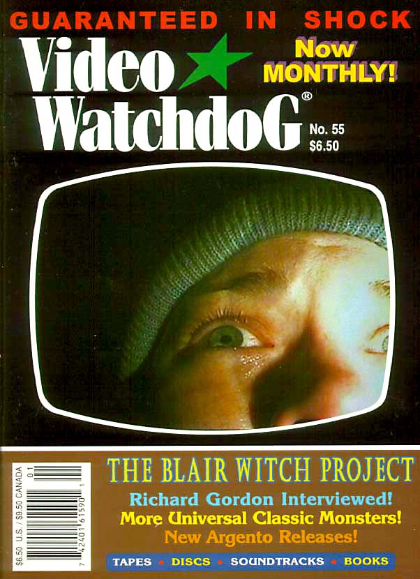 VIDEO WATCHDOG magazine side cover Issue 55 January 2000