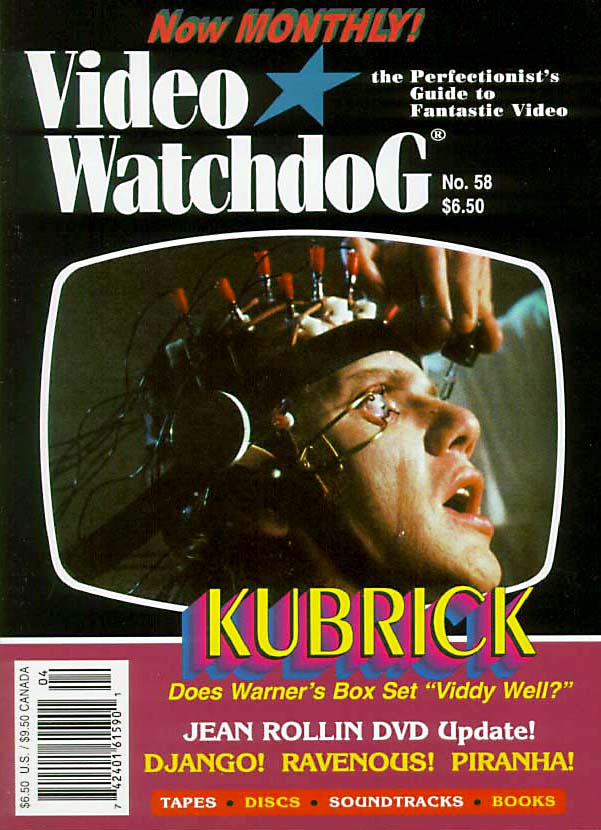 VIDEO WATCHDOG magazine side cover Issue 58 April 2000