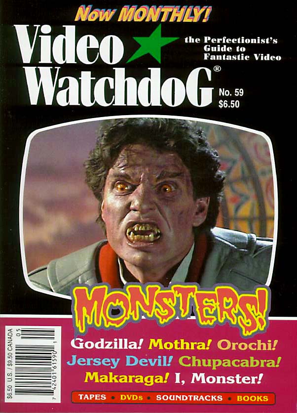 VIDEO WATCHDOG magazine side cover Issue 59 May 2000