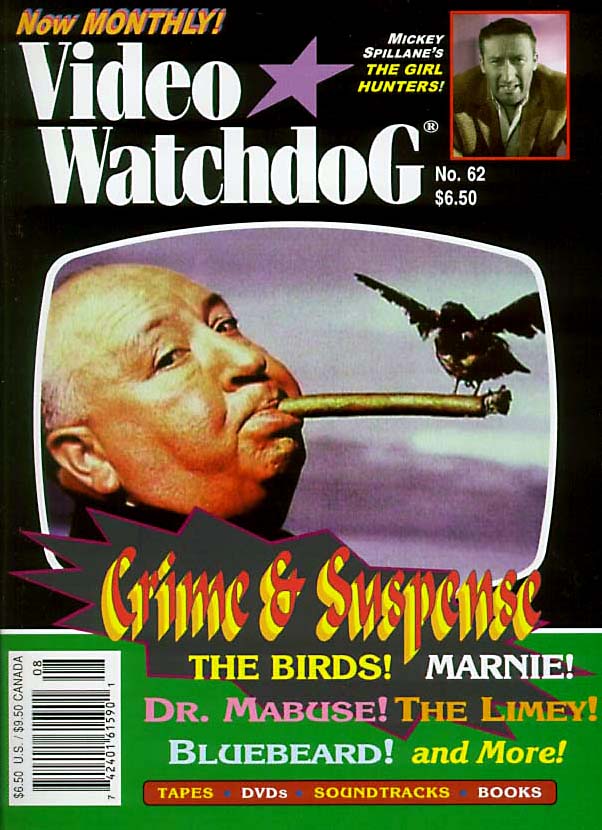 VIDEO WATCHDOG magazine side cover Issue 62 August 2000
