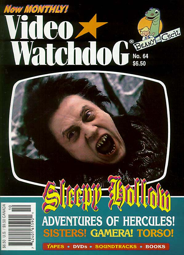 VIDEO WATCHDOG magazine side cover Issue 64 October 2000