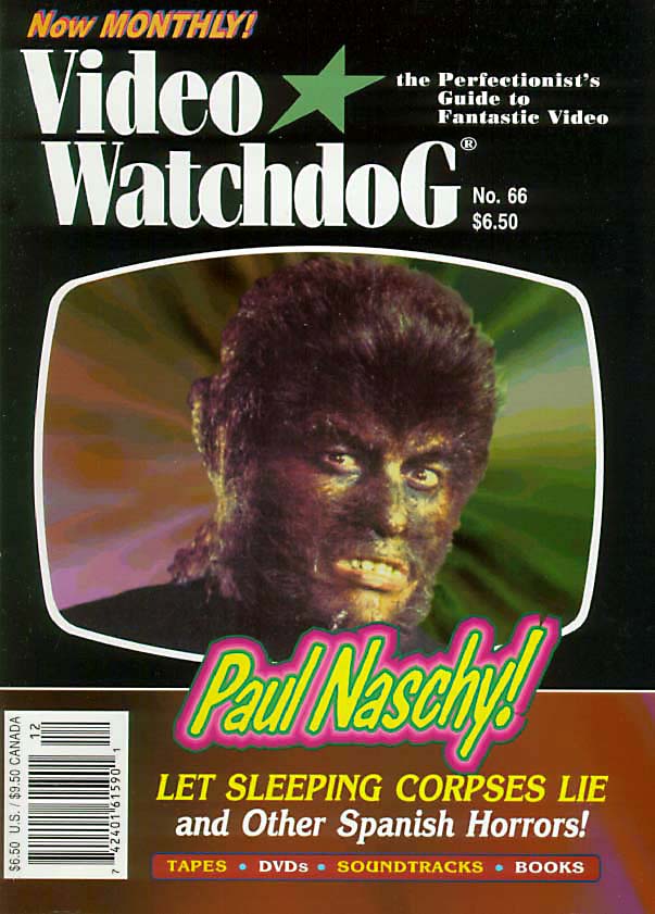 VIDEO WATCHDOG magazine side cover Issue 66 December 2000