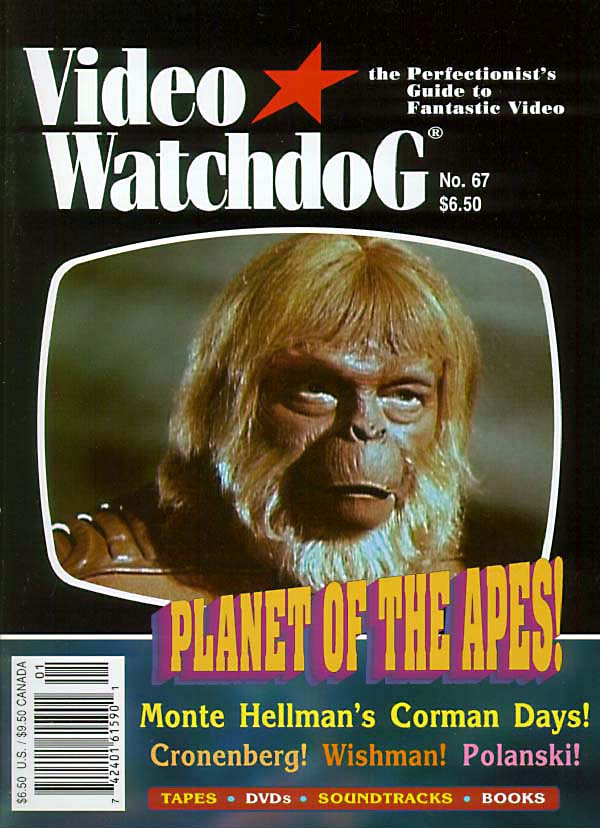 VIDEO WATCHDOG magazine side cover Issue 67 January 2001