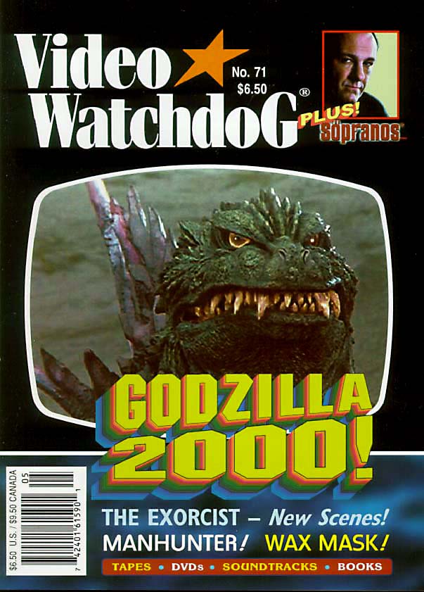 VIDEO WATCHDOG magazine side cover Issue 71 May 2001