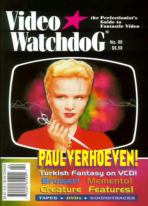 VIDEO WATCHDOG magazine side cover Issue 80 February 2002