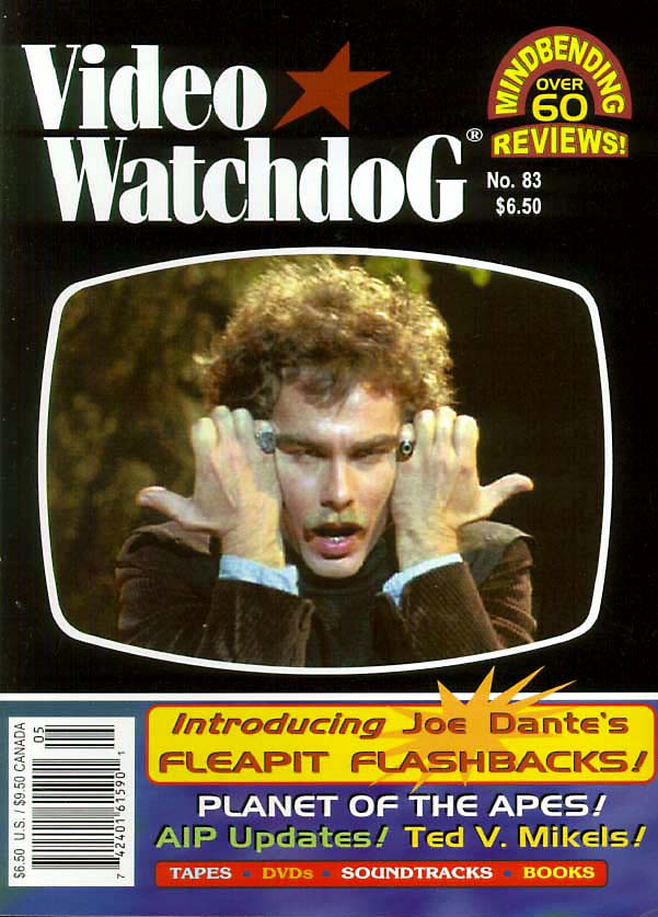 VIDEO WATCHDOG magazine side cover Issue 83 May 2002