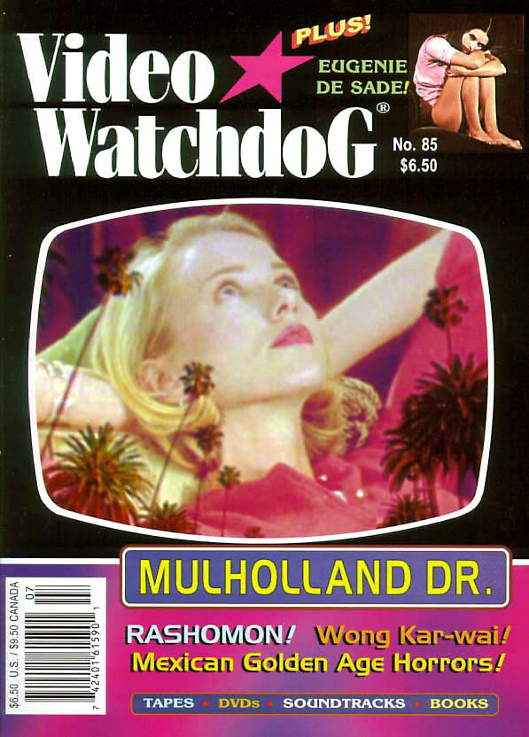 VIDEO WATCHDOG magazine side cover Issue 85 July 2002