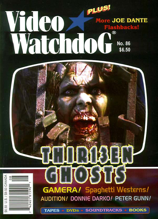 VIDEO WATCHDOG magazine side cover Issue 86 August 2002