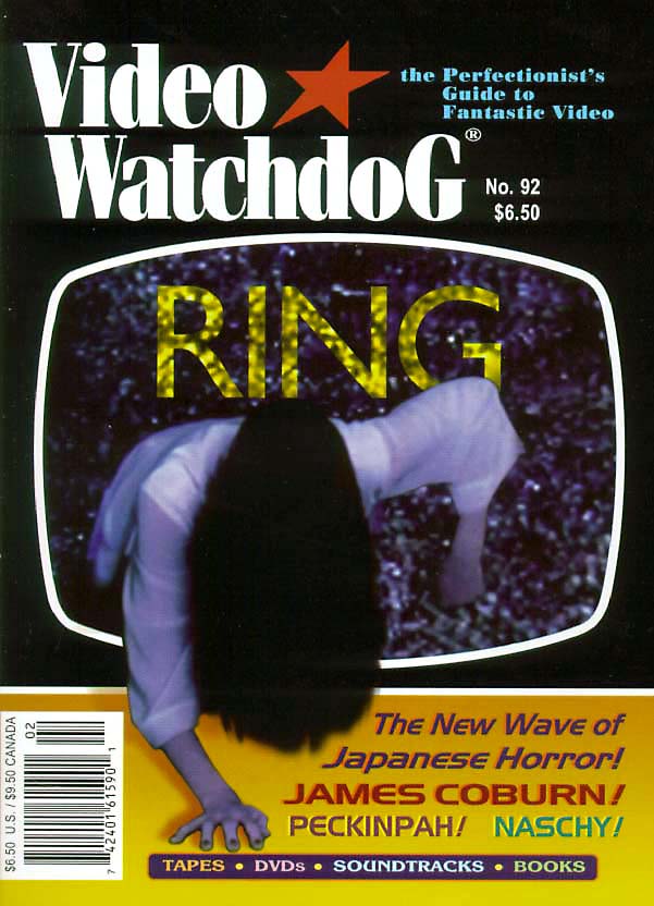 VIDEO WATCHDOG magazine side cover Issue 92 February 2003
