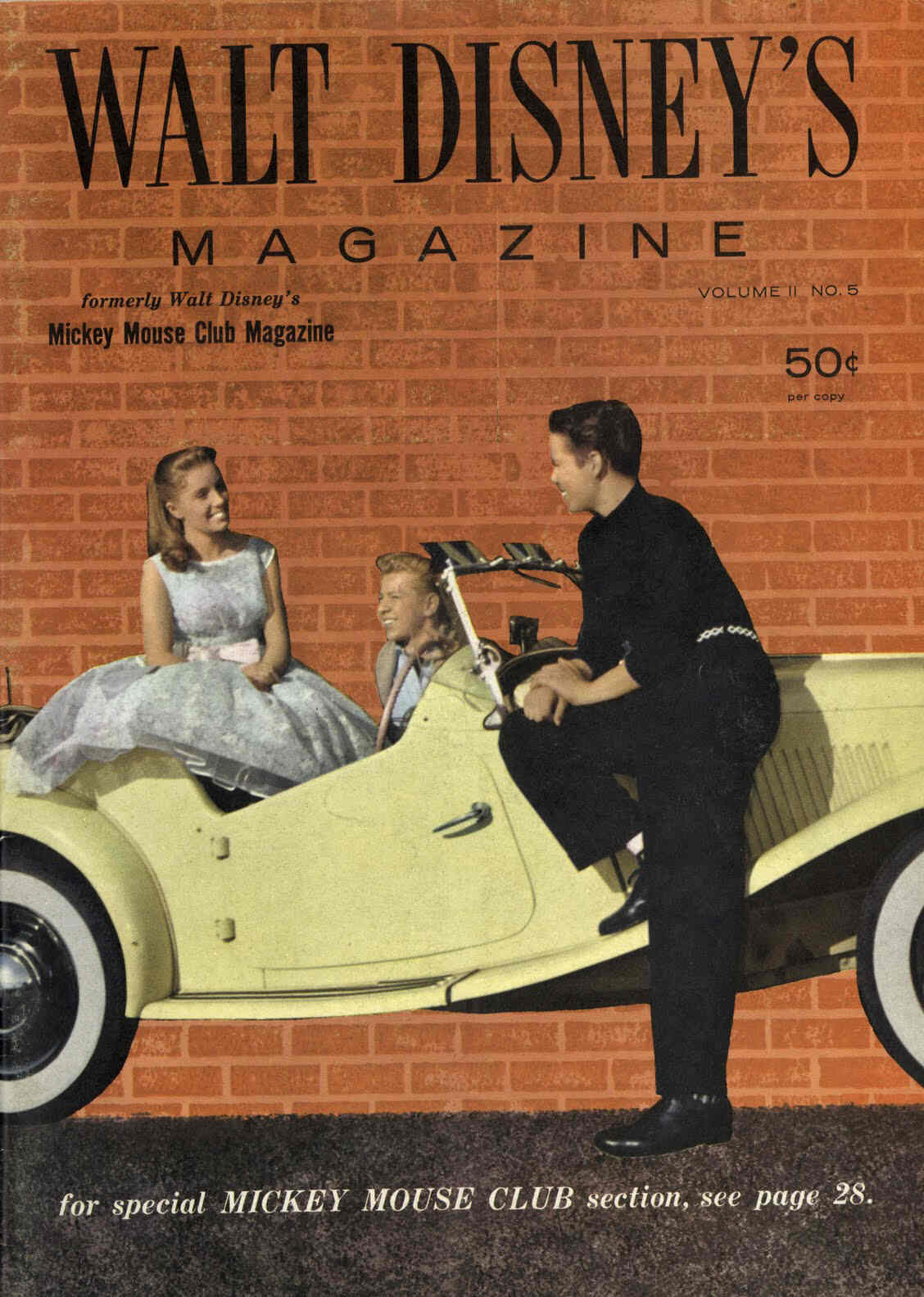 WALT DISNEY S MAGAZINE magazine side cover Issue 10  Vol 2 # 5  1957