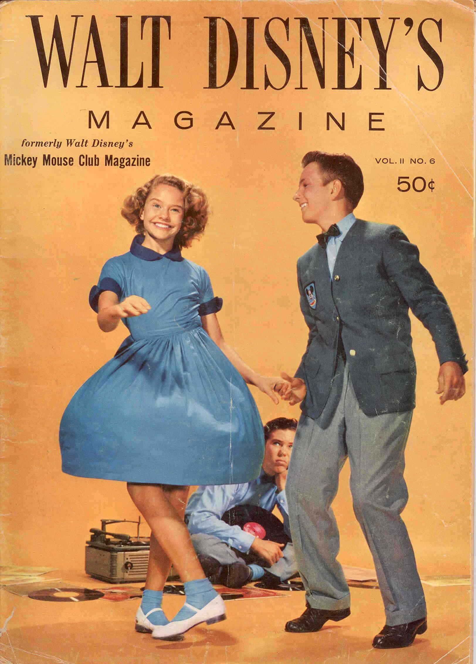 WALT DISNEY S MAGAZINE magazine side cover Issue 11  Vol 2 # 6  1957