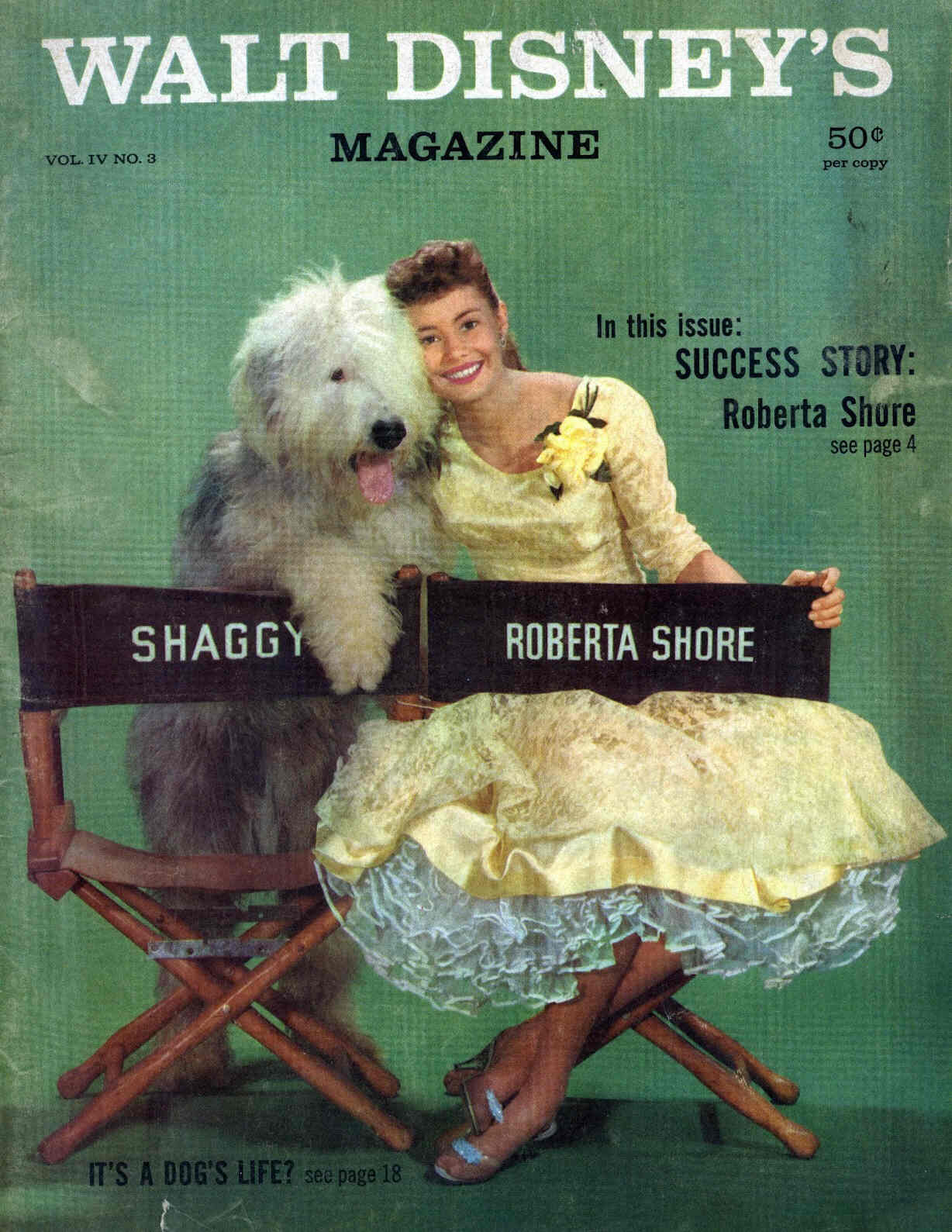 WALT DISNEY S MAGAZINE magazine side cover Issue 21  Vol 4 # 3  1959