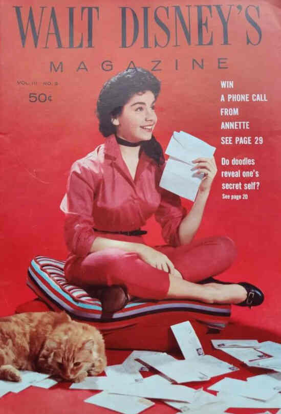 WALT DISNEY S MAGAZINE magazine side cover Issue 14  Vol 3 # 2 February 1958