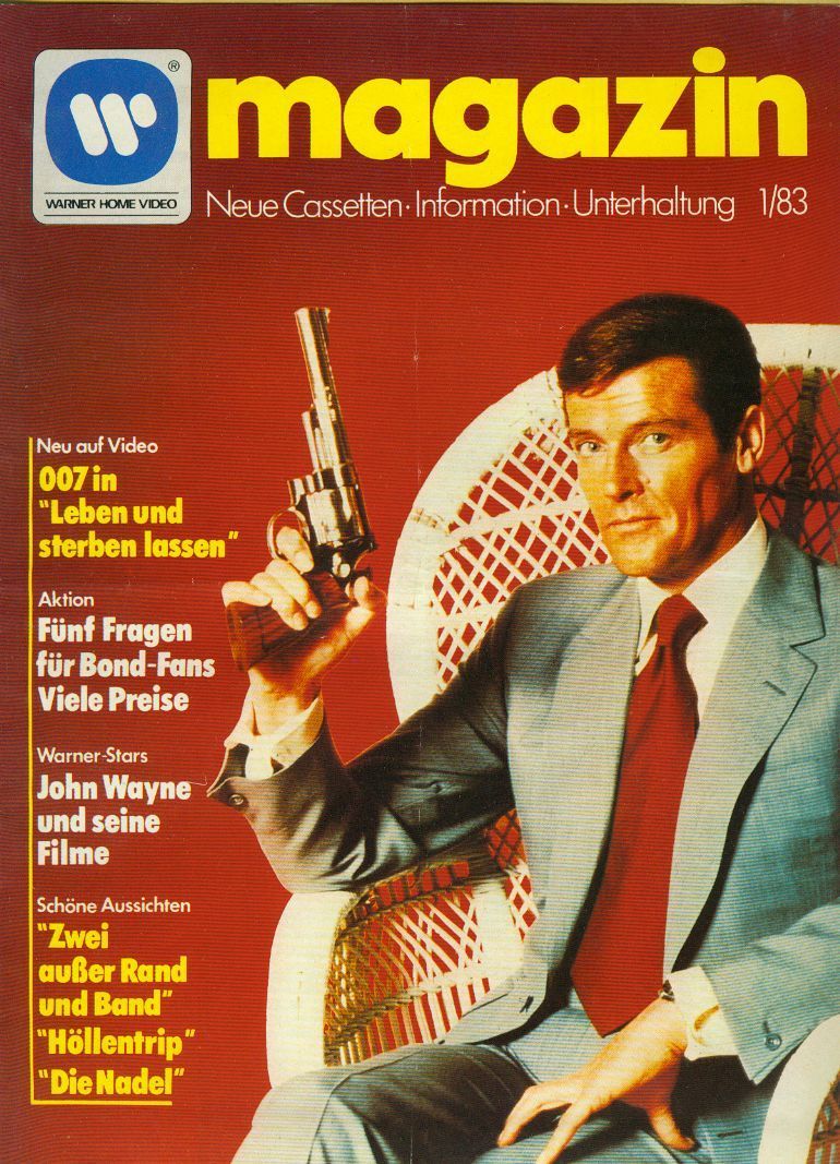 WARNER HOME VIDEO MAGAZIN magazine side cover Issue 1  1983