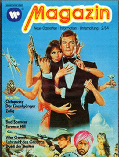 WARNER HOME VIDEO MAGAZIN magazine side cover Issue 2  1984