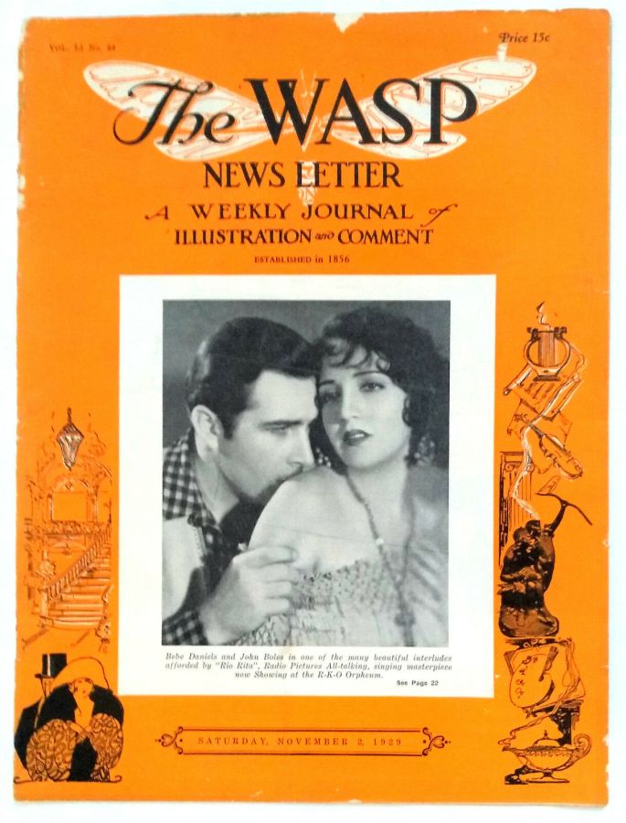 WASP NEWS LETTER magazine side cover 2 November 1929