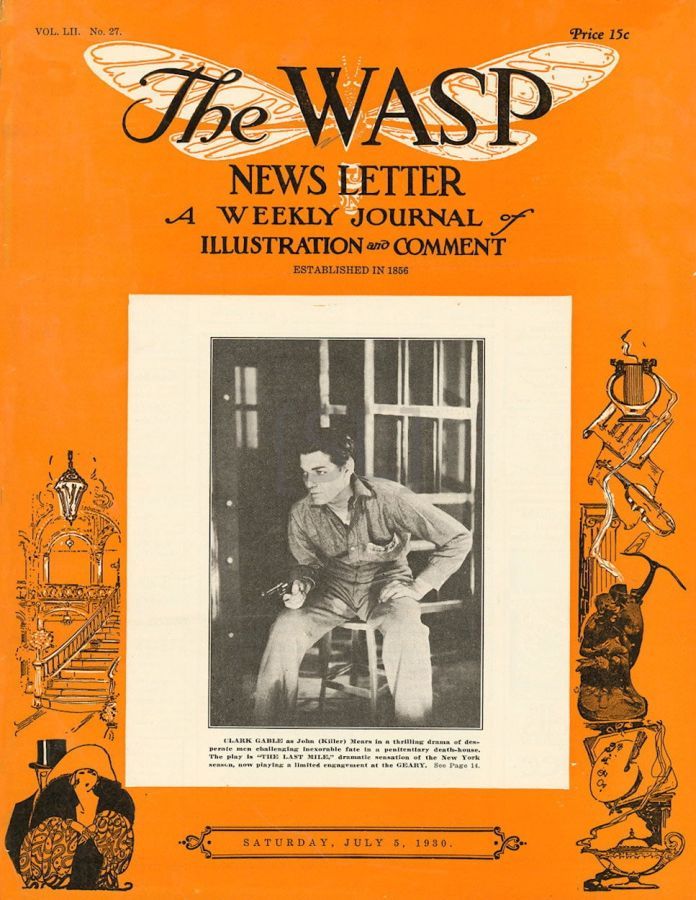 WASP NEWS LETTER magazine side cover Issue 27 5 July 1930