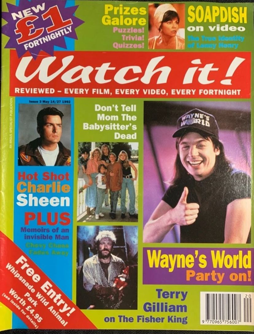 WATCH IT magazine side cover Issue 3 14 May 1992