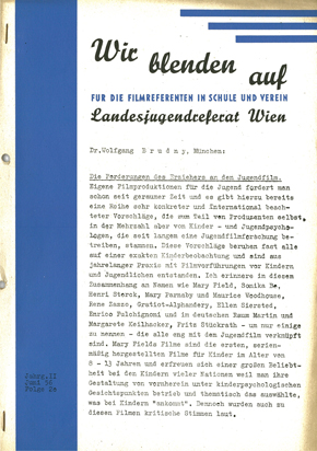 WIR BLENDEN AUF (At) magazine side cover Issue 20  1956