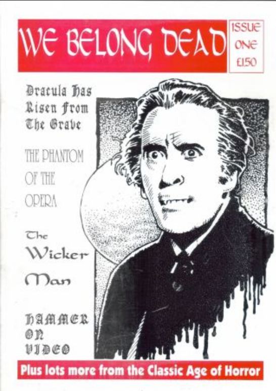 WE BELONG DEAD magazine side cover Issue 1  1991