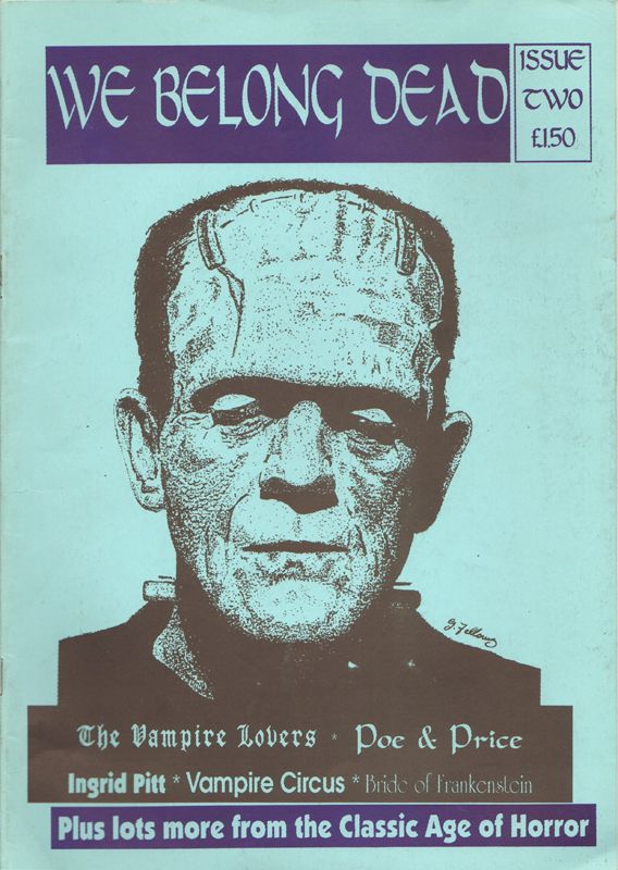 WE BELONG DEAD magazine side cover Issue 2  1992