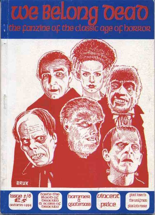 WE BELONG DEAD magazine side cover Issue 5/6 Autumn 1994