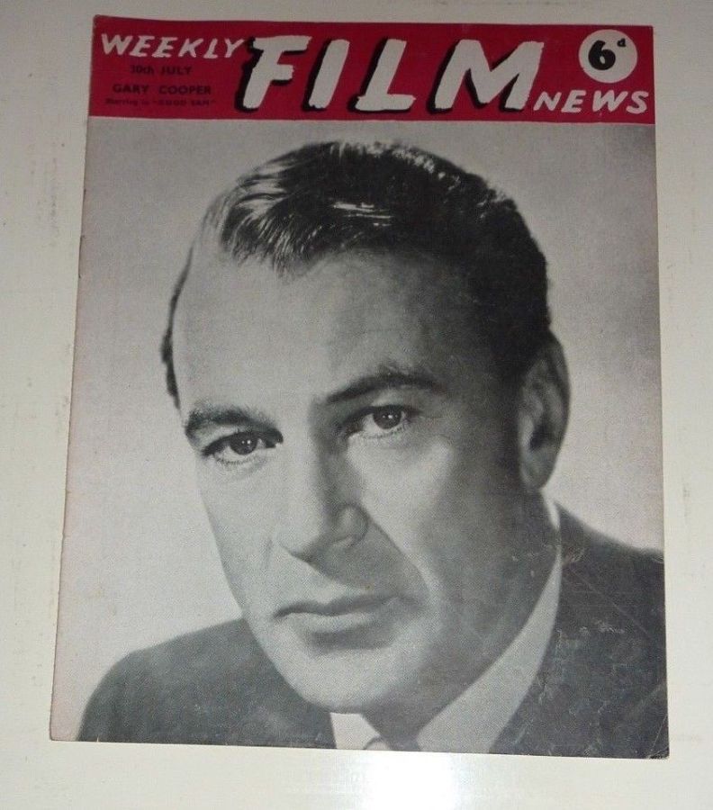 WEEKLY FILM NEWS/FILM NEWS magazine side cover 30 July 1949