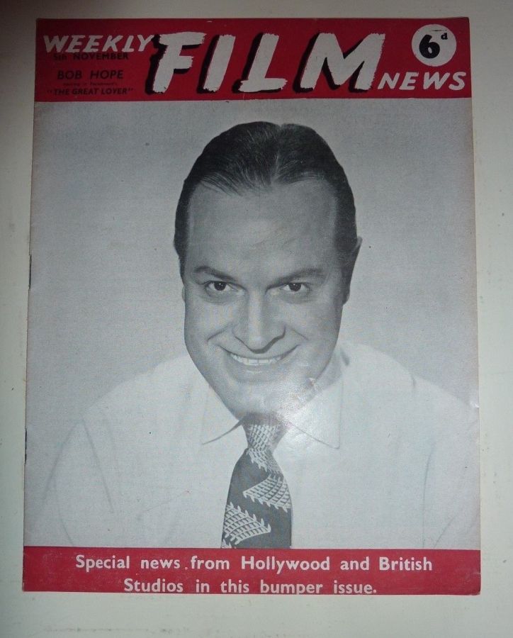 WEEKLY FILM NEWS/FILM NEWS magazine side cover 5 November 1949