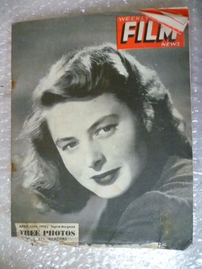 WEEKLY FILM NEWS/FILM NEWS magazine side cover 22 April 1950