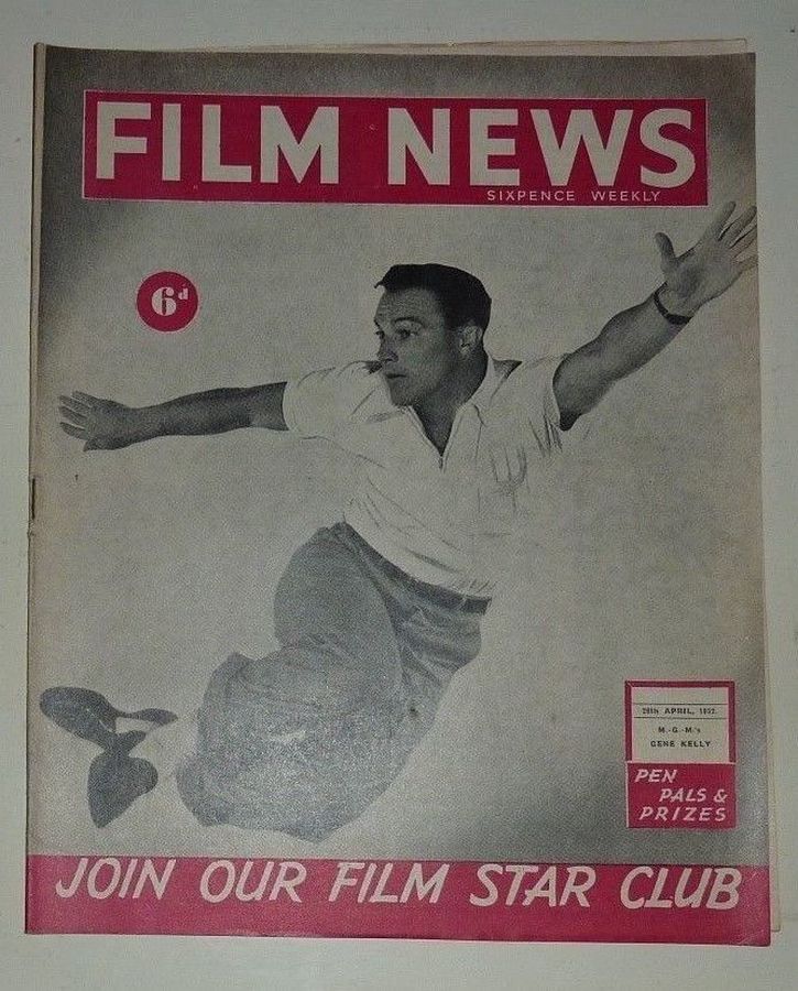 WEEKLY FILM NEWS/FILM NEWS magazine side cover 26 April 1952