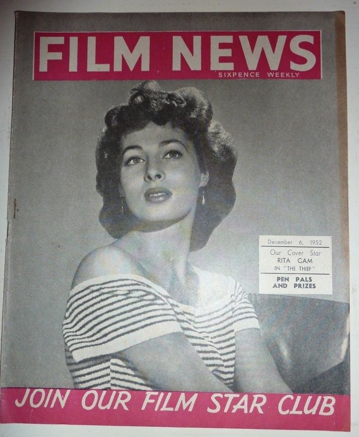 WEEKLY FILM NEWS/FILM NEWS magazine side cover 6 December 1952