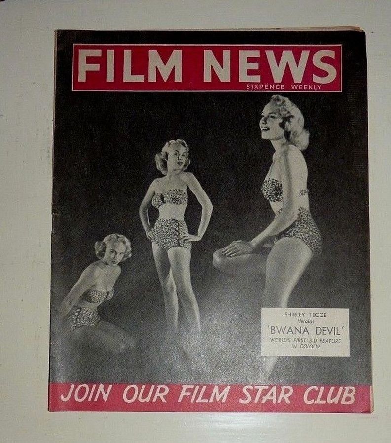 WEEKLY FILM NEWS/FILM NEWS magazine side cover  Vol 20 # 13 28 March 1953