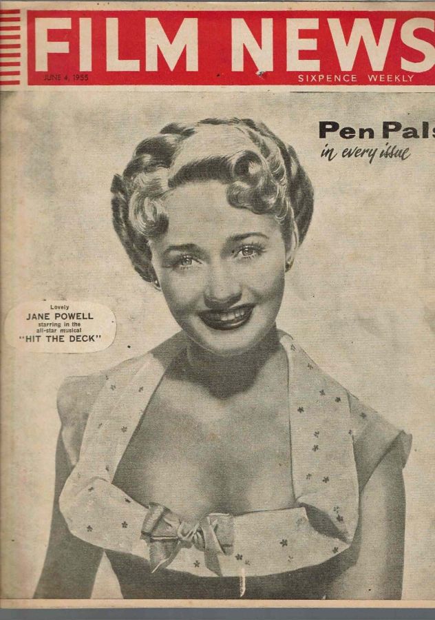 WEEKLY FILM NEWS/FILM NEWS magazine side cover 4 June 1955