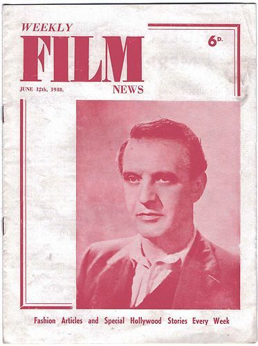 WEEKLY FILM NEWS/FILM NEWS magazine side cover 12 June 1948
