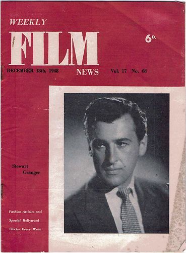 WEEKLY FILM NEWS/FILM NEWS magazine side cover 18 December 1948