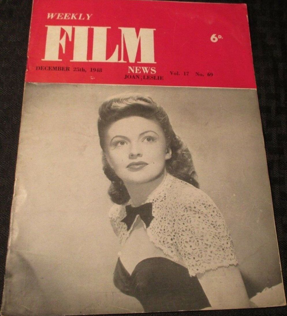 WEEKLY FILM NEWS/FILM NEWS magazine side cover  Vol 17 No  69 25 December 1948