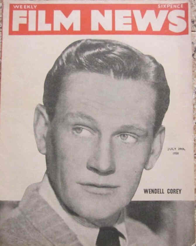 WEEKLY FILM NEWS/FILM NEWS magazine side cover 29 July 1950