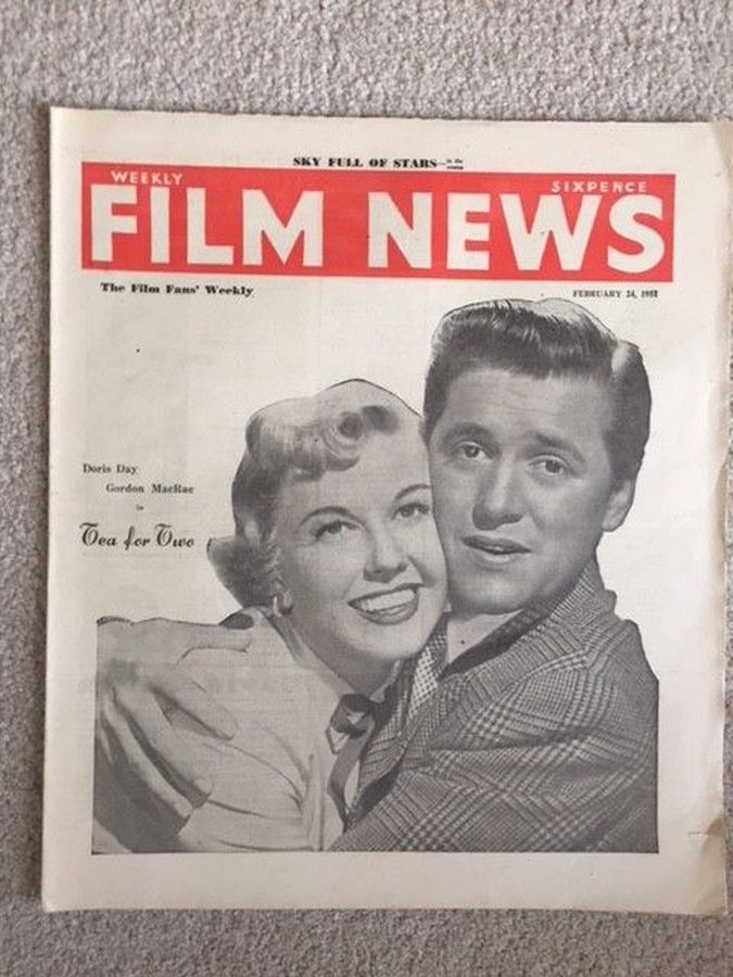 WEEKLY FILM NEWS/FILM NEWS magazine side cover 24 February 1951