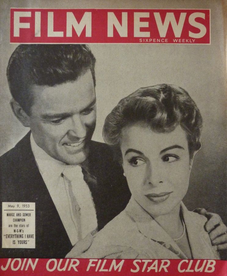 WEEKLY FILM NEWS/FILM NEWS magazine side cover  Vol 20 # 19 9 May 1953