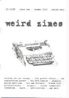 WEIRD ZINES magazine side cover Issue 1 August 2000