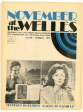 AT THE WELLES magazine side cover Vol 1 # 2 - November 1973