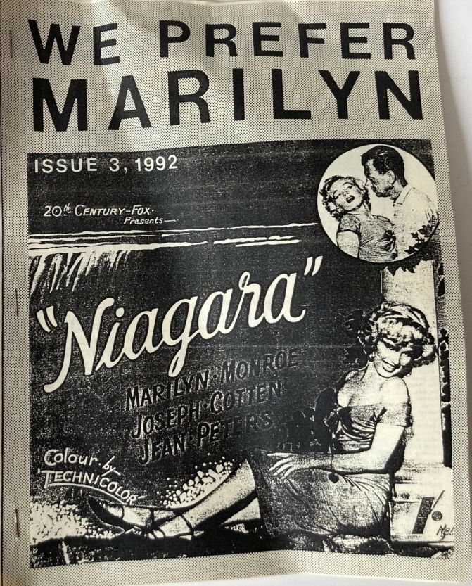 WE PREFER MARILYN magazine side cover Issue 3   1992