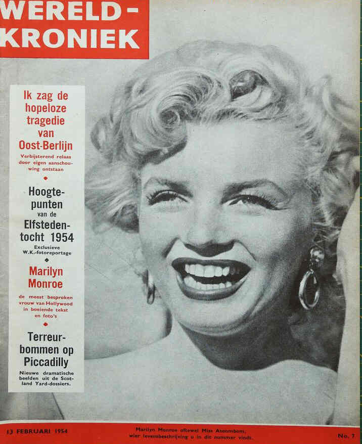 WERELD KRONIEK magazine side cover 13 February 1954