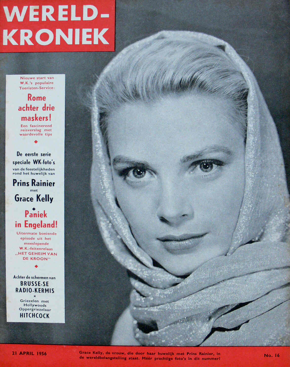 WERELD KRONIEK magazine side cover Issue 14 21 April 1956