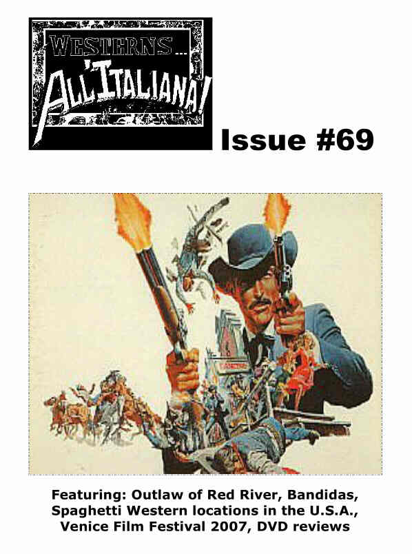 WESTERNS... ALL ITALIANA magazine side cover Issue 69 Fall 2007