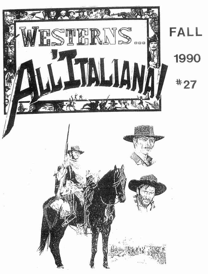 WESTERNS... ALL ITALIANA magazine cover Issue 27 Fall 1990