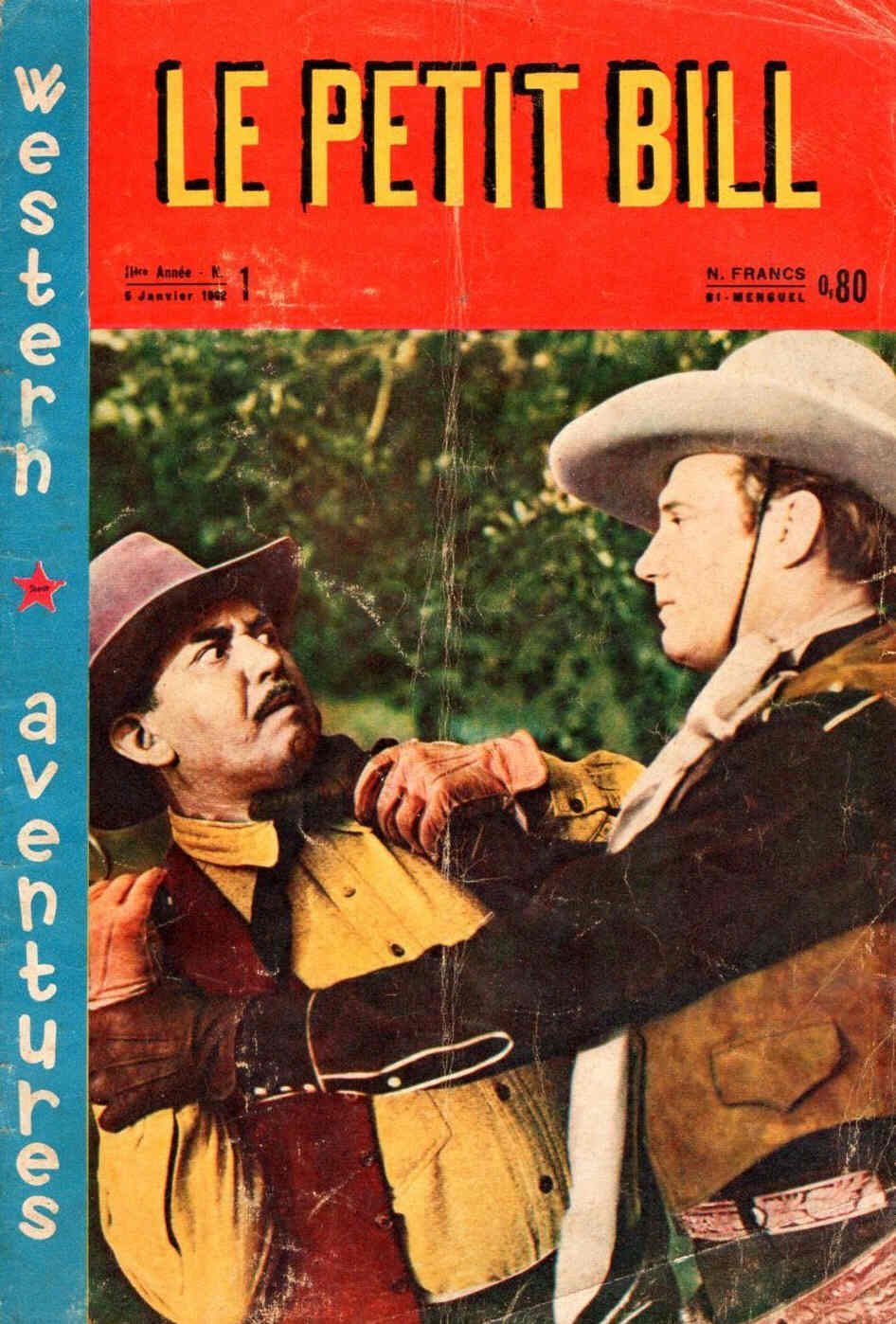 WESTERN AVENTURES magazine side cover Issue 1 6 January 1962