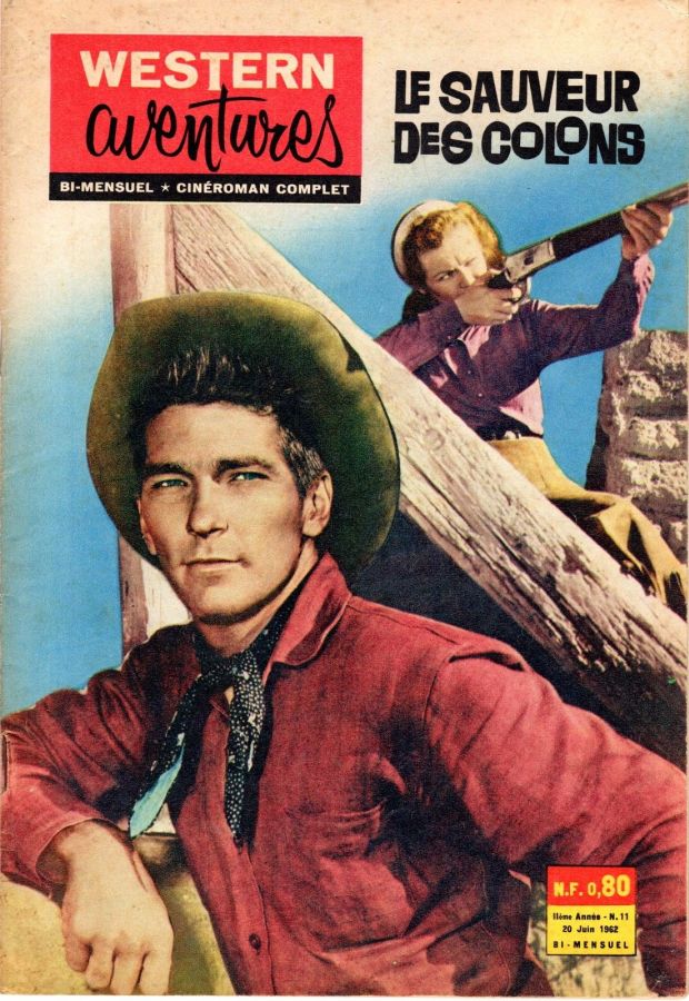 WESTERN AVENTURES magazine side cover Issue 11 20 June 1962