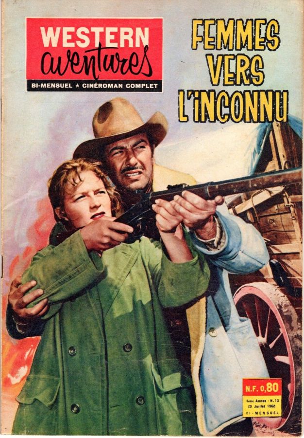 WESTERN AVENTURES magazine side cover Issue 13 20 July 1962