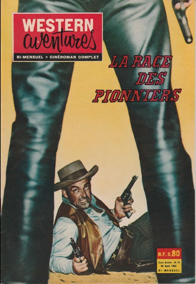 WESTERN AVENTURES magazine side cover Issue 15 20 August 1962